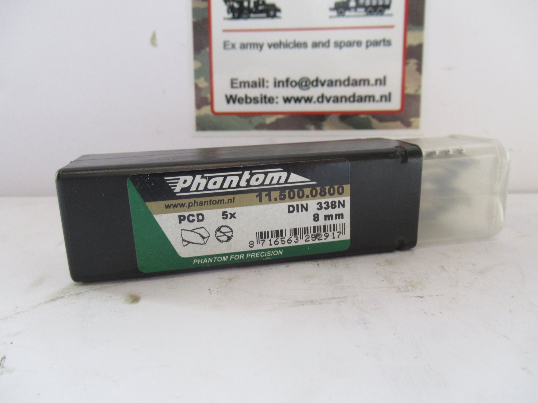 Phantom - HSS-E - Kobalt/spiraalboor - DIN 338 - 8,0 mm