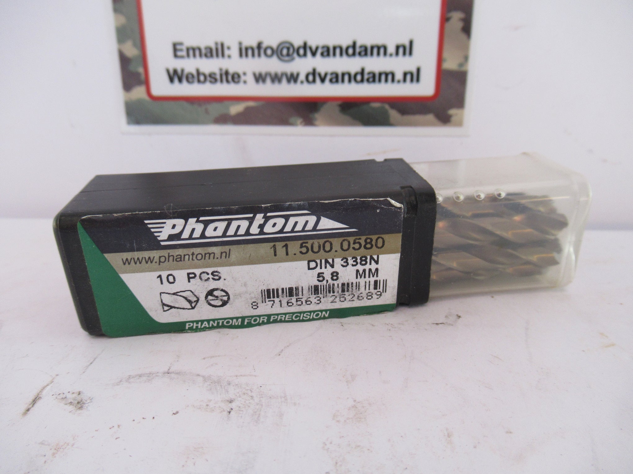Phantom - HSS-E - Kobalt/spiraalboor - DIN 338 - 5,8 mm