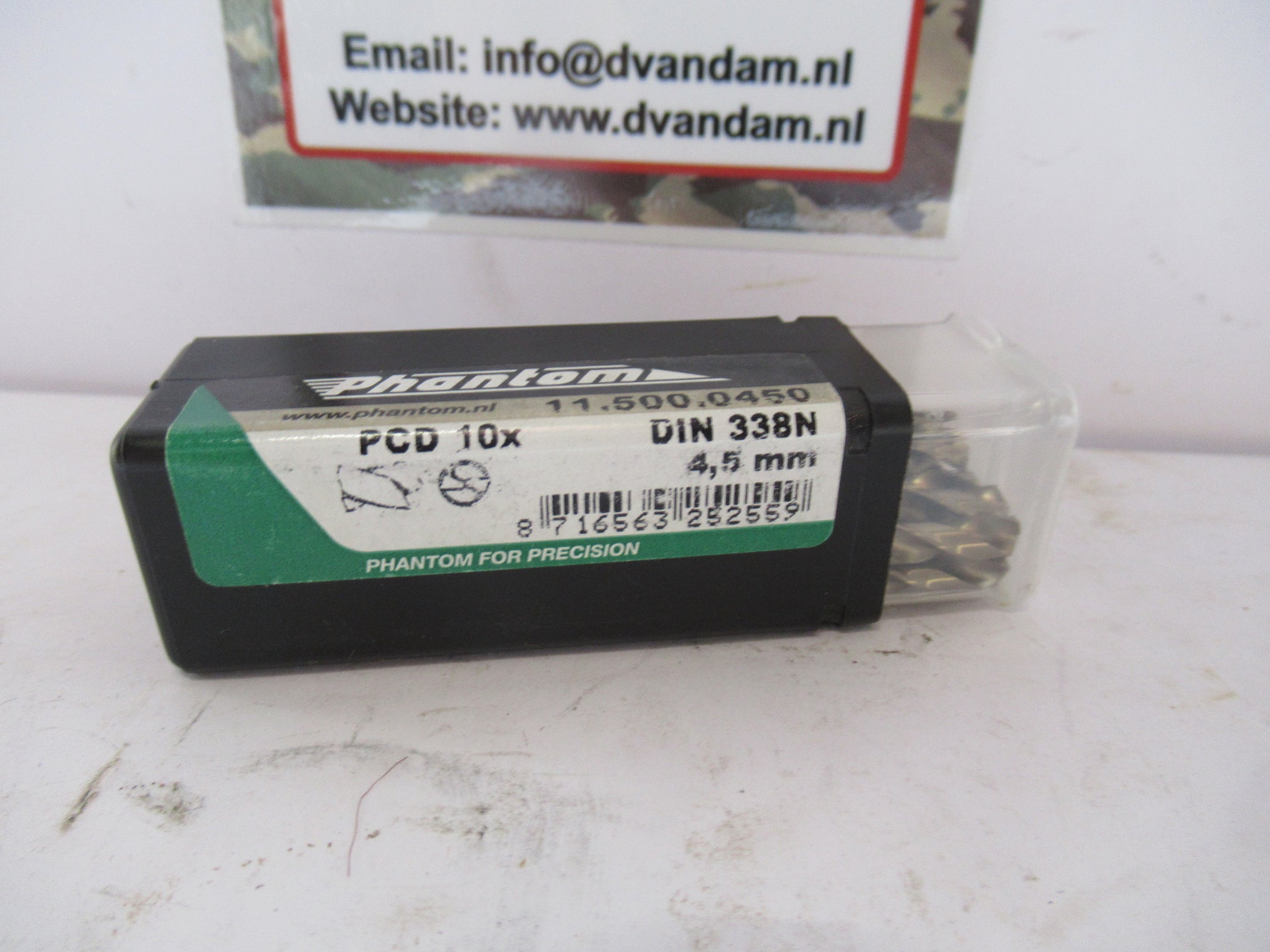 Phantom - HSS-E - Kobalt/spiraalboor - DIN 338 - 4,5 mm