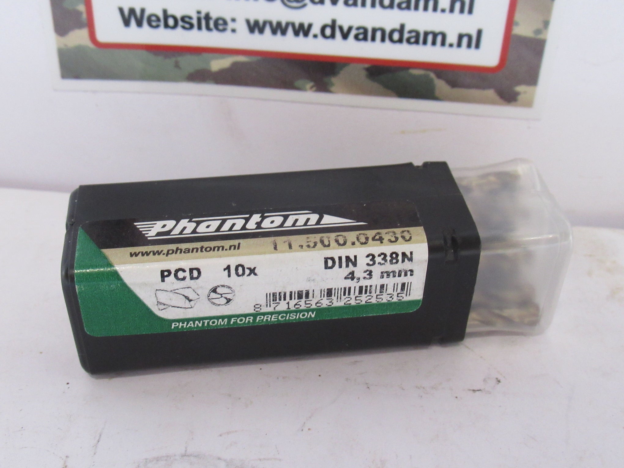 Phantom - HSS-E - Kobalt/spiraalboor - DIN 338 - 4,3 mm